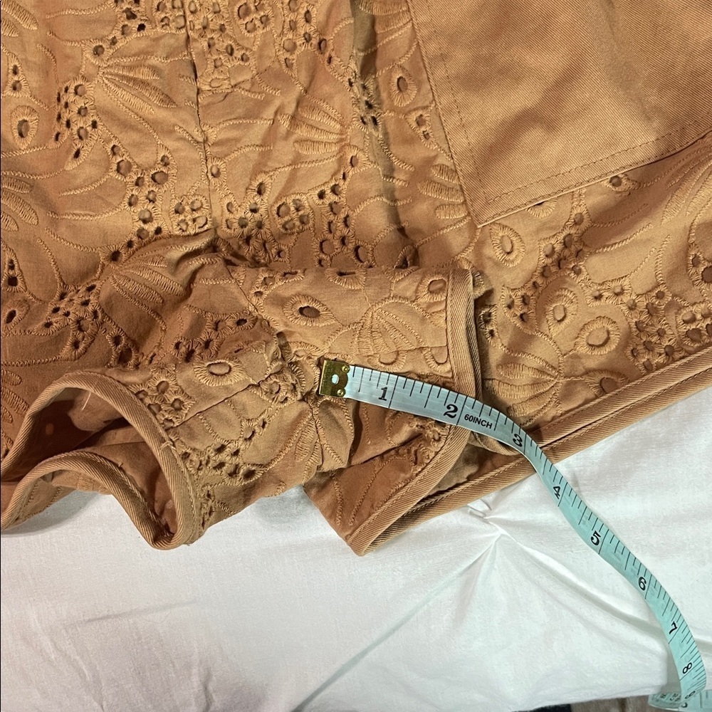 NWT Joie 100% Cotton Lawren Eyelet Tan Shorts - Picture 11 of 11